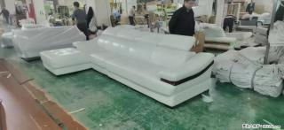 【大厂仿真皮沙发】实木框架，高回弹海绵45密度。全新包装，质量非常好，3.6米右贵妃 - 鄢陵28生活网 yanling.28life.com